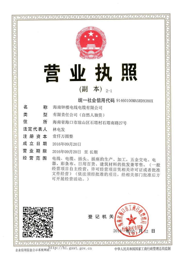 企業(yè)執(zhí)照